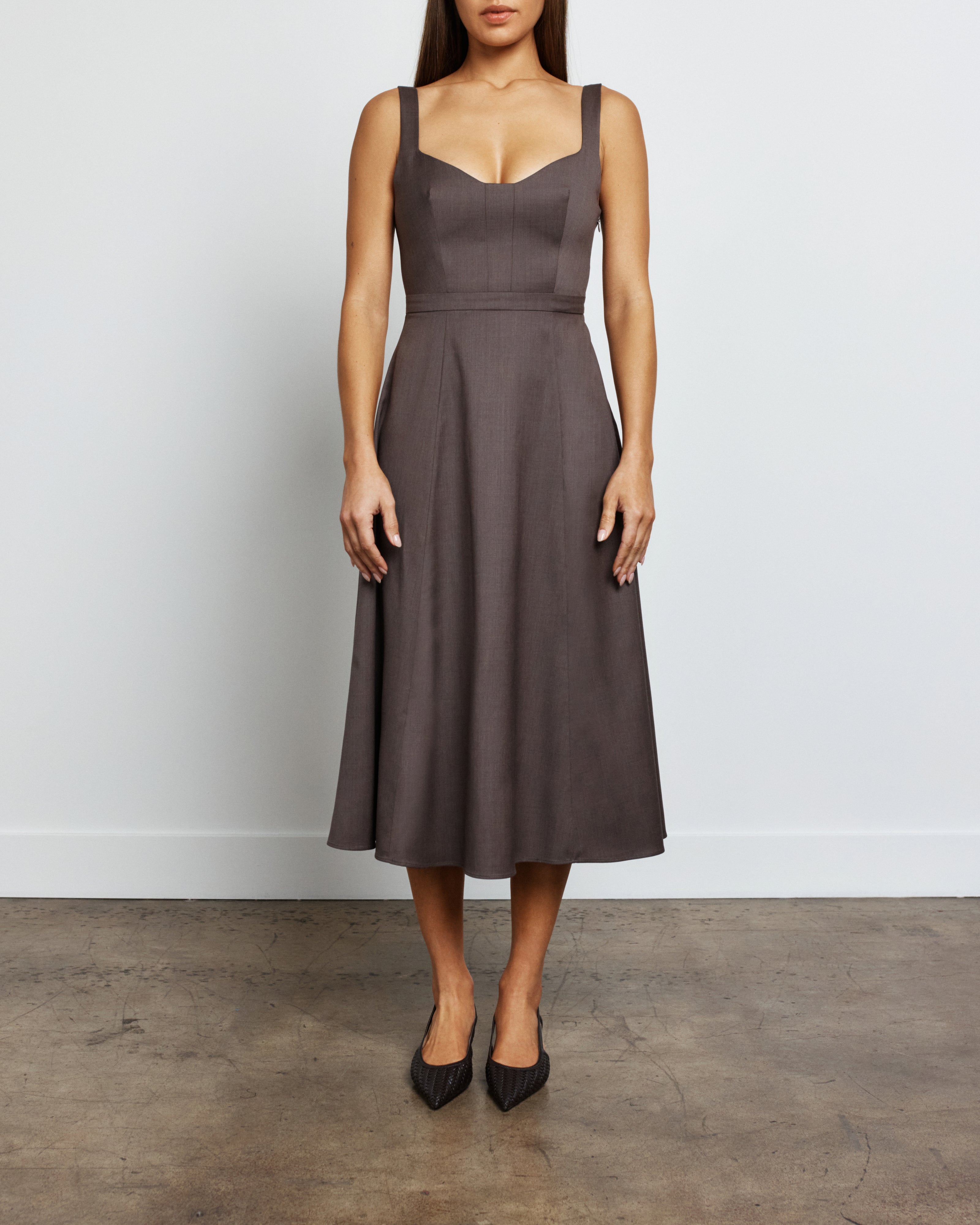 Mid-Length Dress 36 / Brown Mid-Length Dress 36 / Brown