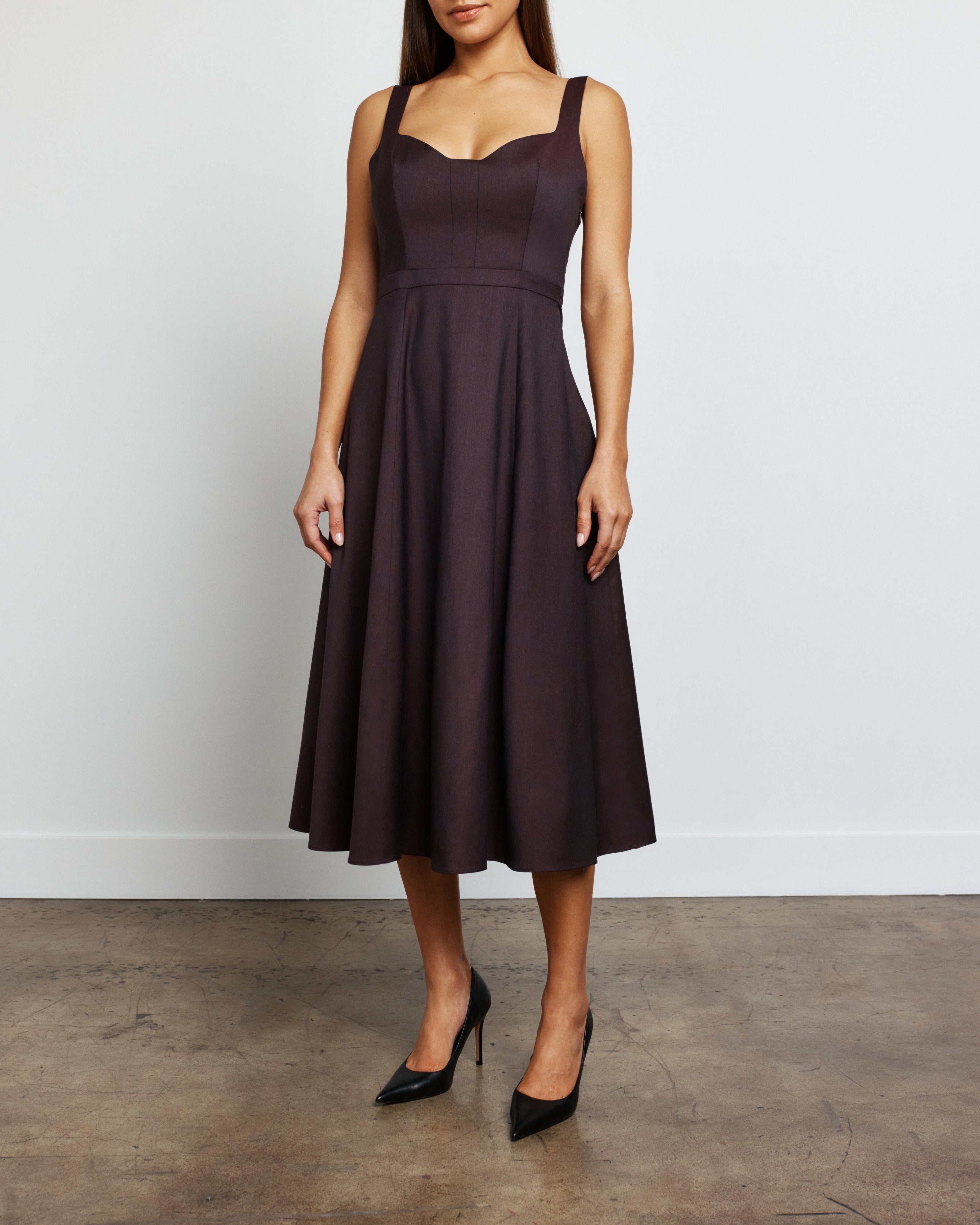 Mid-Length Dress 42 / Burgundy Mid-Length Dress 42 / Burgundy