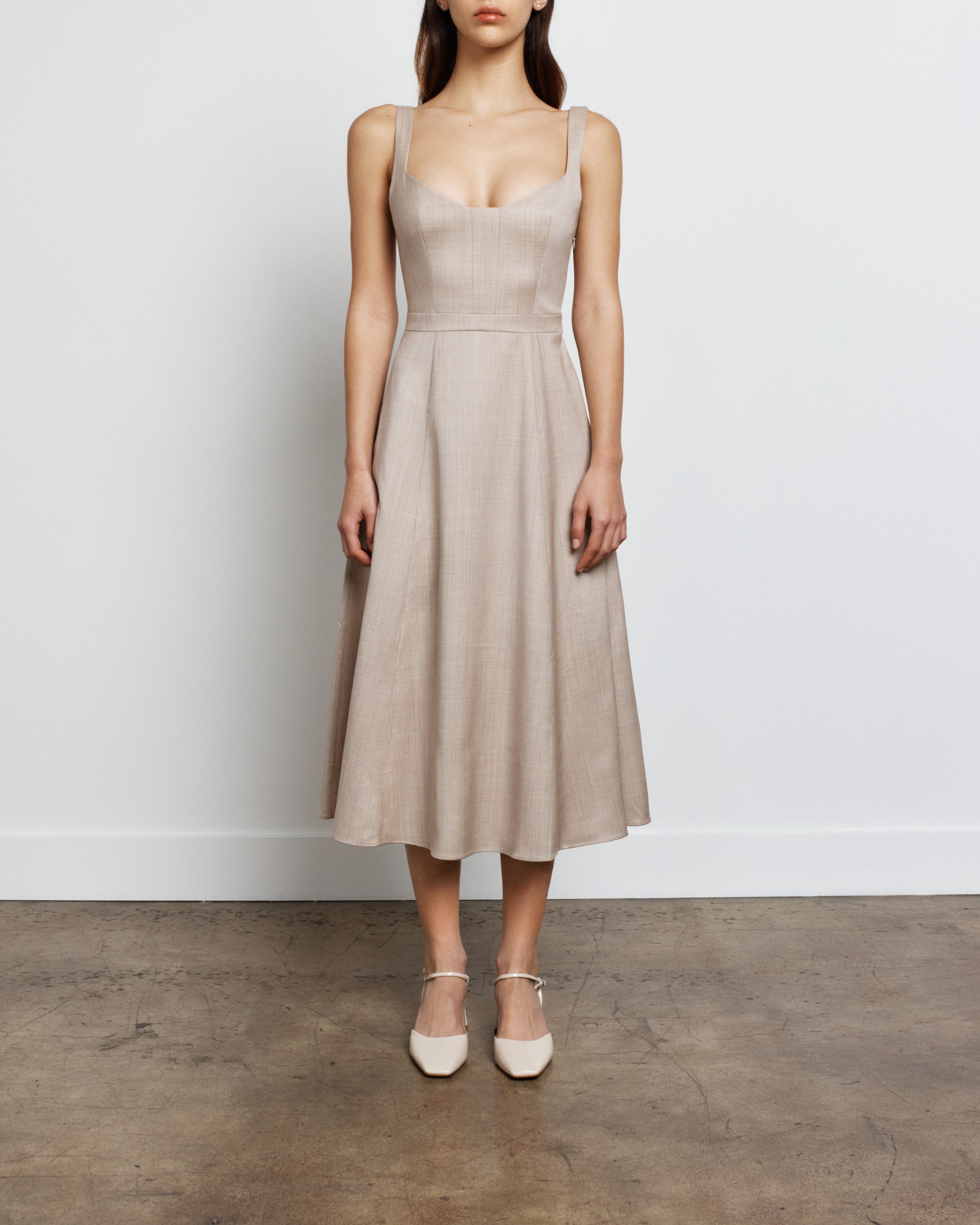 Mid-Length Dress 36 / Cream Mid-Length Dress 36 / Cream