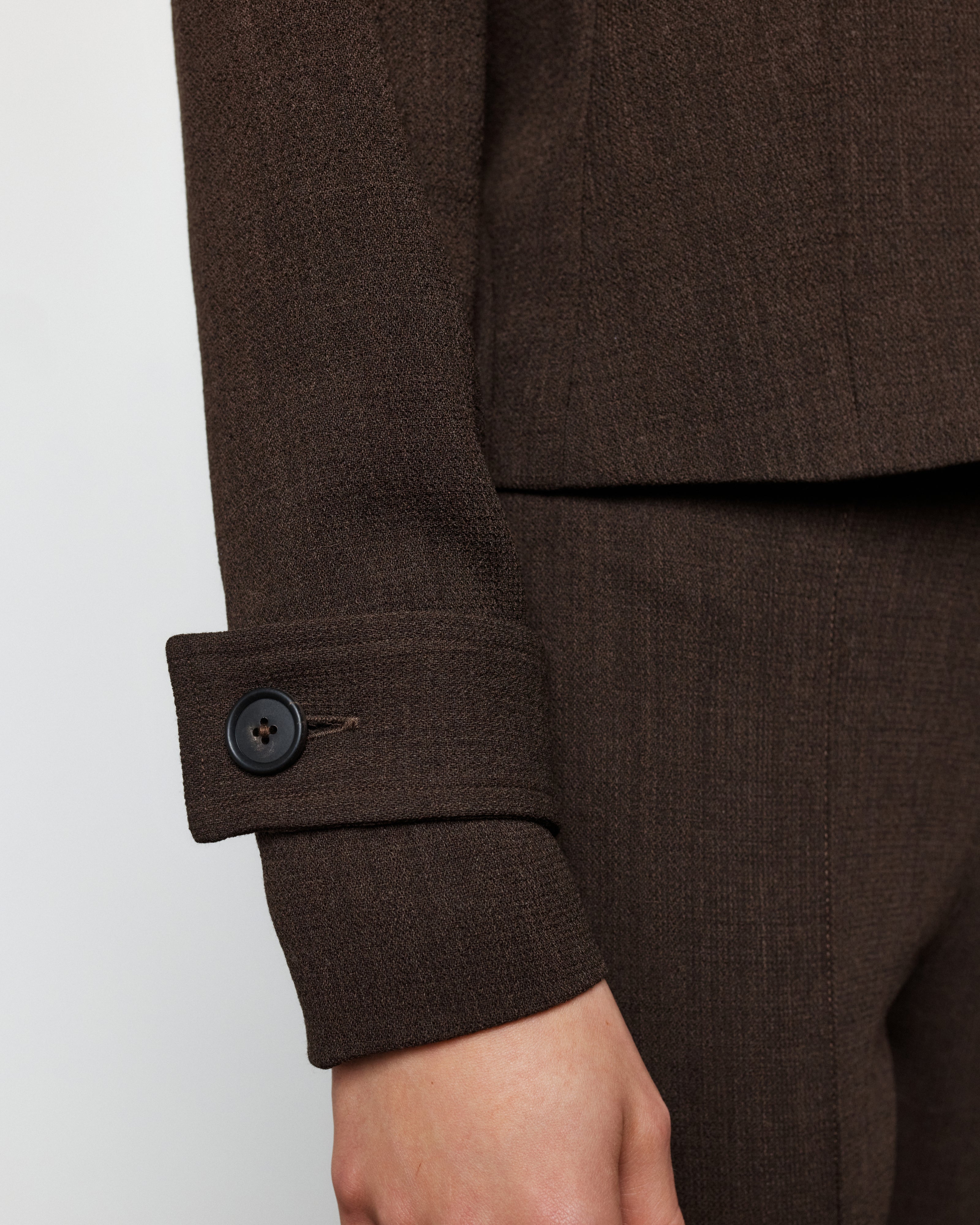 Cuff Detail Cropped Jacket