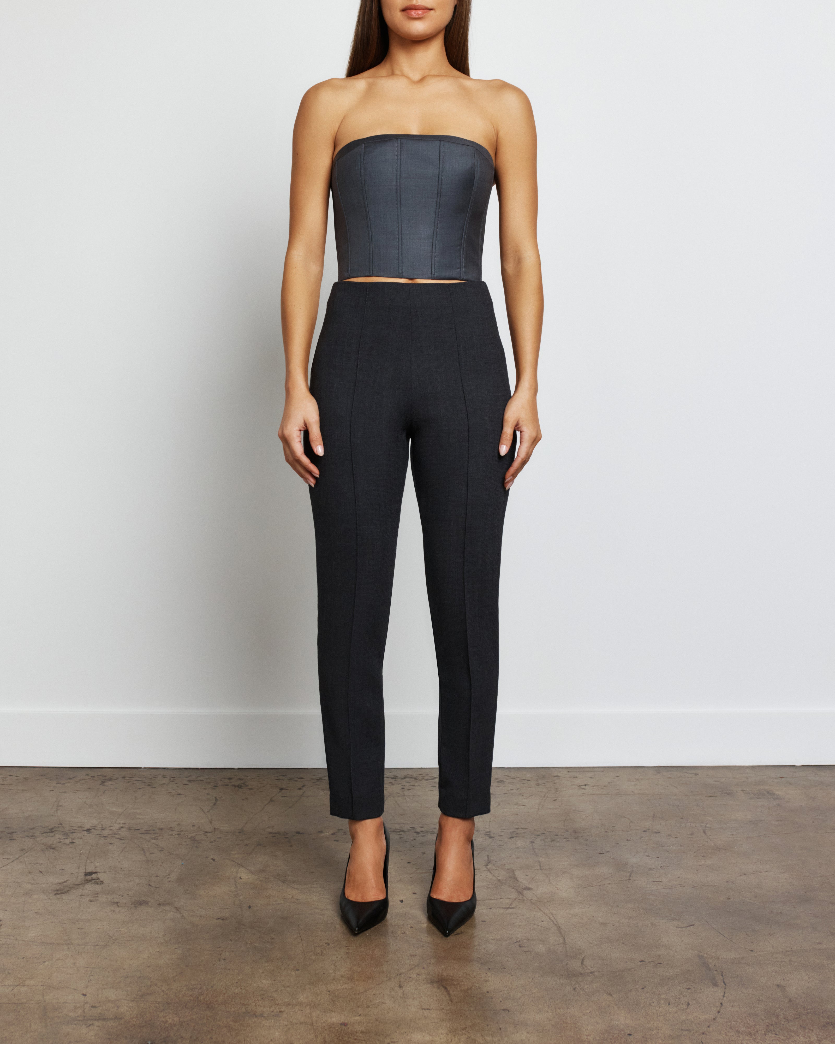 Front Seam Slim Trousers